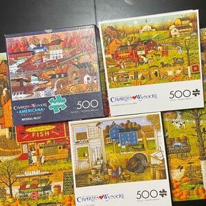 Buffalo Games Charles Wysocki Americana Jigsaw Puzzle Set - 500 Pieces